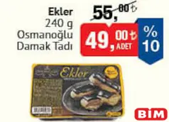 OSMANOĞLU DAMAK TADI EKLER 240 G fiyat ve kampanya bilgisi